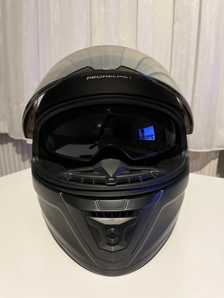 Siyah Mat Kask - Görsel 2