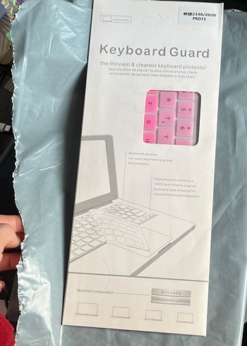 Pembe Klavye Koruyucu - Görsel 4