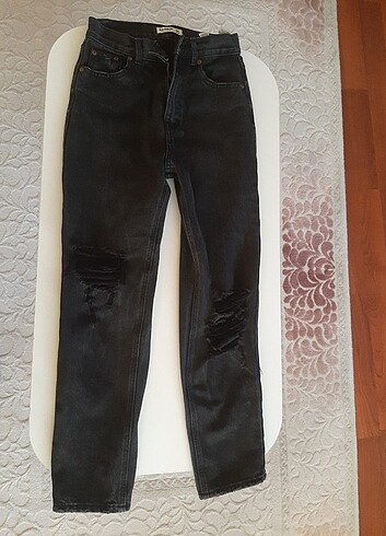 34 Beden Pull&bear siyah kot pantalon