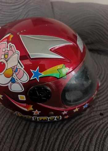 Desenli Kırmızı Biker Motosiklet Kaskı 6 10 yaş arası - Görsel 6