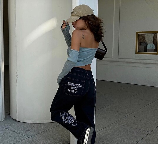 s Beden siyah Renk Baggy jean
