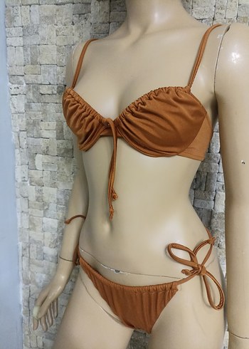 Suwen Kahverengi Mini İpli Kadın Bikini