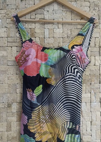 Çiçek ve Çizgili Drapeli Mini Mayo - Görsel 2