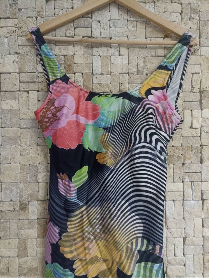 Çiçek ve Çizgili Drapeli Mini Mayo - Görsel 2