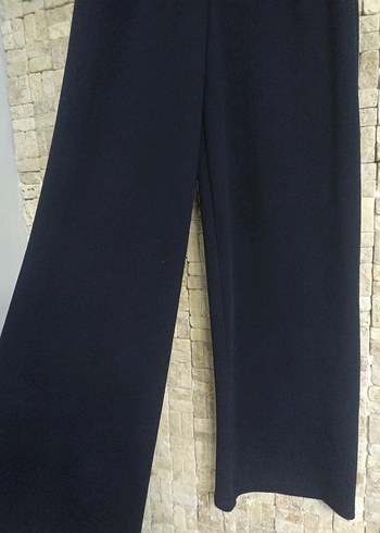 Kadın Lacivert Pilili Kumaş Pantolon - Görsel 2