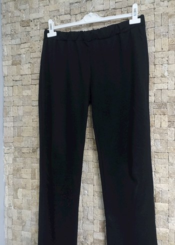 Kadın Siyah Midi Kumaş Pantolon - Görsel 2