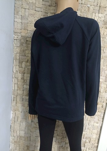 Lacivert Kapüşonlu Kadın Sweatshirt - Görsel 4