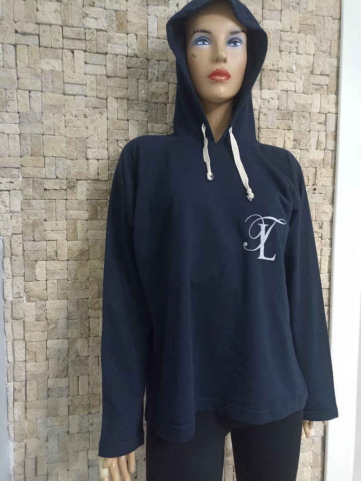 Lacivert Kapüşonlu Kadın Sweatshirt - Görsel 2