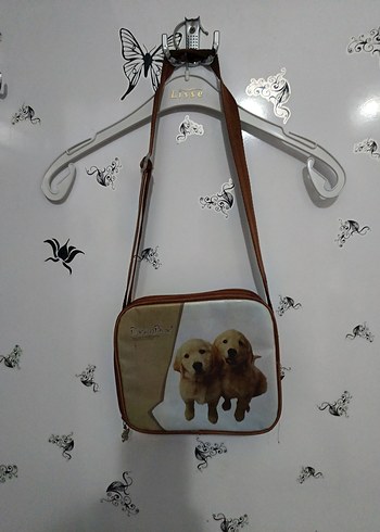 Kahverengi Deri Baskılı Çanta