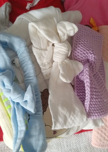 kız bebek bandana yelek tişört karışık set