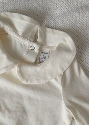 Kız bebek Beyaz Uzun Kollu Pamuklu Bluz - Görsel 2