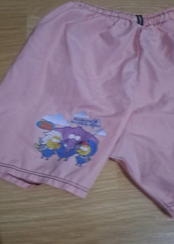 Pembe Rahat Kesim Kısa koz cocuk sort - Görsel 2