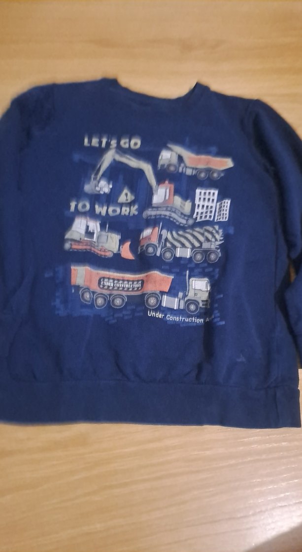 Erkek Çocuk Mavi Baskılı Uzun Kollu Sweatshirt - Görsel 2