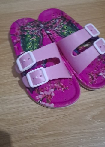 Renkli Baskılı Pembe Kız Terliği - Görsel 2