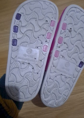 Renkli Baskılı Pembe Kız Terliği - Görsel 4