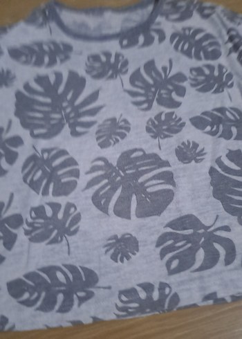 Gri Baskılı cocuk Kısa Kollu Tişört - Görsel 2