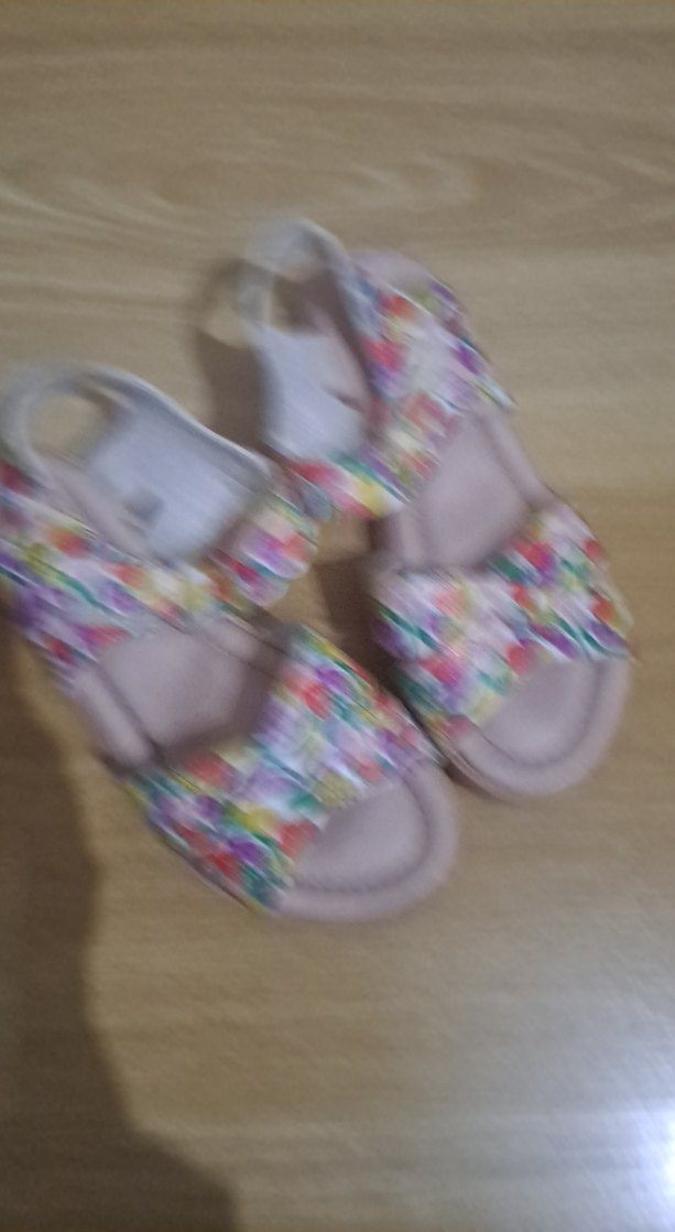 Renkli Desenli Kız Çocuk Sandalet - Görsel 3