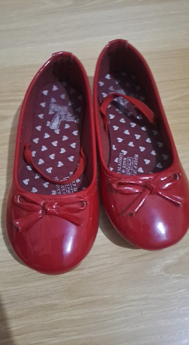 Kız Çocuk Kırmızı Fiyonklu Babet - Görsel 2