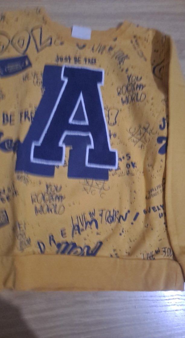 Sarı Erkek Çocuk Uzun Kollu Sweatshirt - Görsel 3