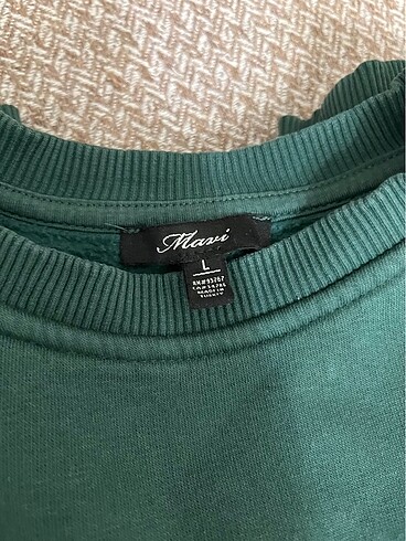 l Beden yeşil Renk Orjinal Mavi sweatshirt