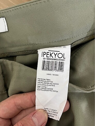 40 Beden İpekyol Çağla yeşili pantolon