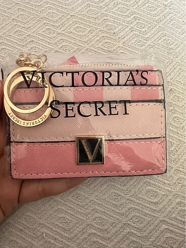 Victoria Secret pembe ikonik kartlık cüzdan