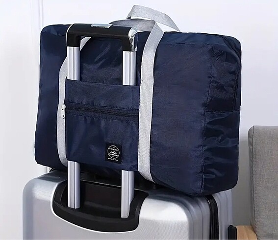 Siyah hafif katlanır 44*30*14 cm seyahat çantası valizi bagaja t
