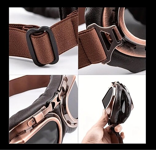 Pilot gözlüğü Kayak gözlüğü outdoor tüm spor gözlüğü kahverengi  - Görsel 5