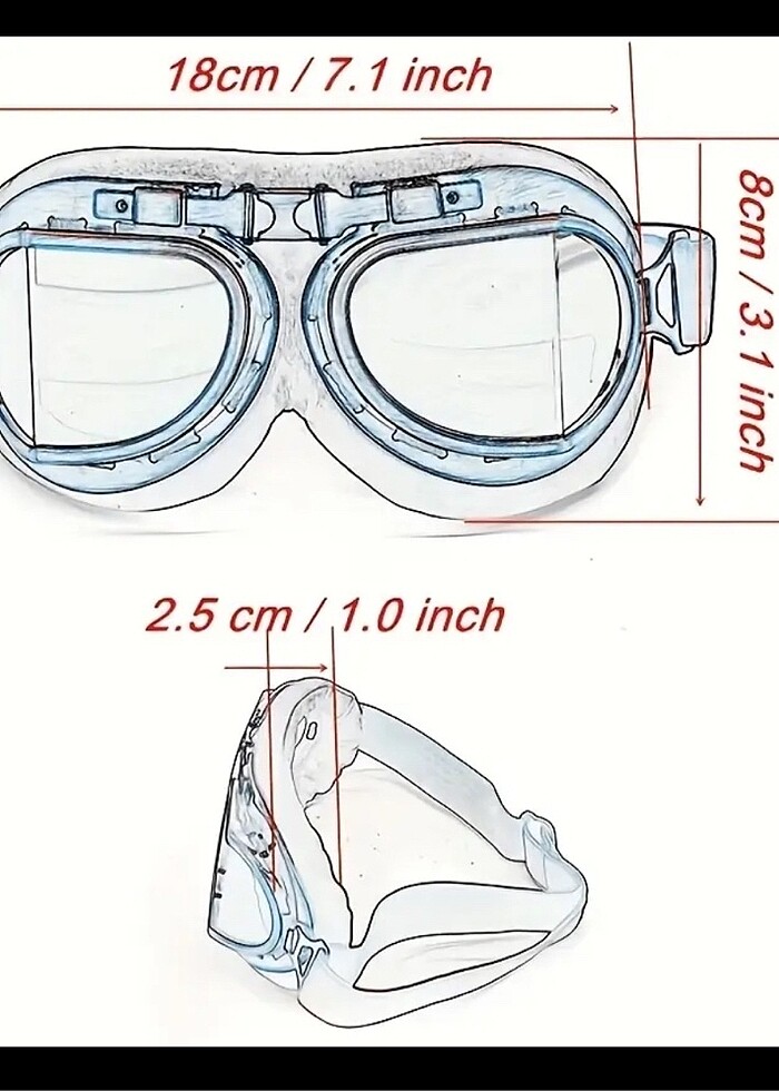 Pilot gözlüğü Kayak gözlüğü outdoor tüm spor gözlüğü kahverengi  - Görsel 4