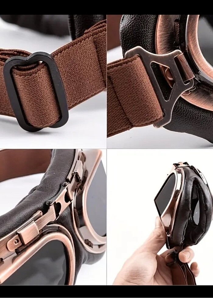 Pilot gözlüğü Kayak gözlüğü outdoor tüm spor gözlüğü kahverengi  - Görsel 5