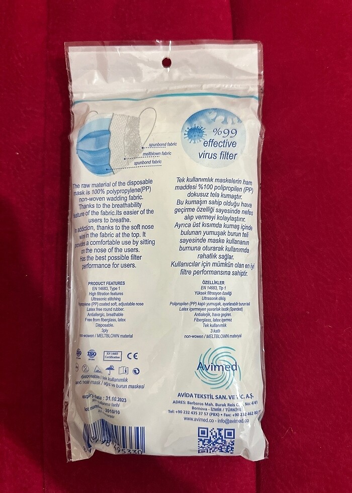 Çocuk cerrahi maske small cerrahi maske - Görsel 3