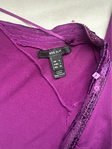 Mango suit mor bluz şık tarz - Görsel 9