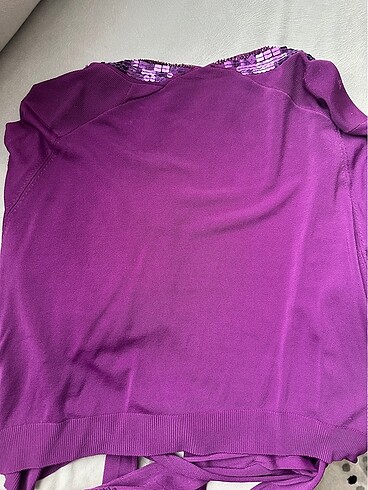 Mango suit mor bluz şık tarz - Görsel 7