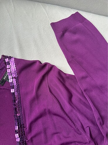 Mango suit mor bluz şık tarz - Görsel 5