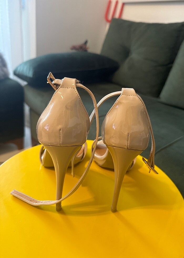 Nude renk topuklu sandalet - Görsel 3