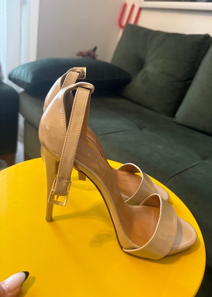 Nude renk topuklu sandalet - Görsel 2