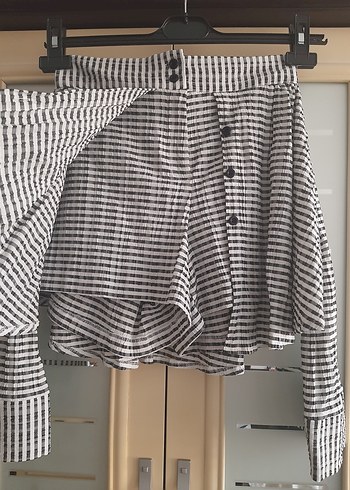 Pilili Mini Şort Etek - Görsel 3