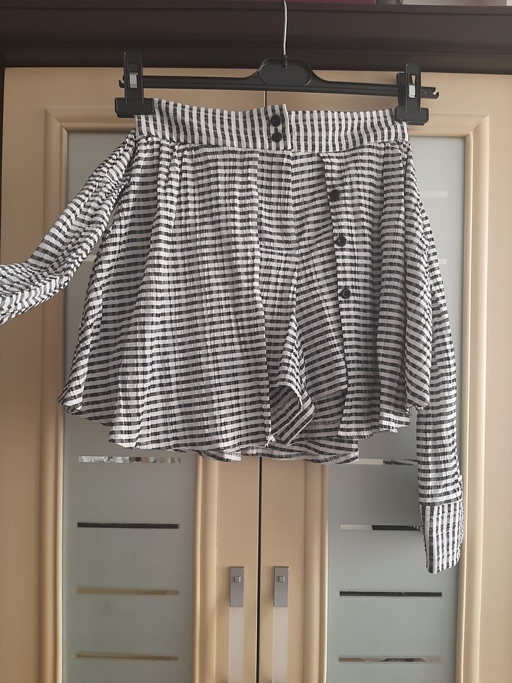 Pilili Mini Şort Etek - Görsel 2