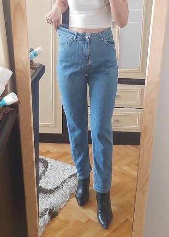 açık mavi mom jean - Görsel 2