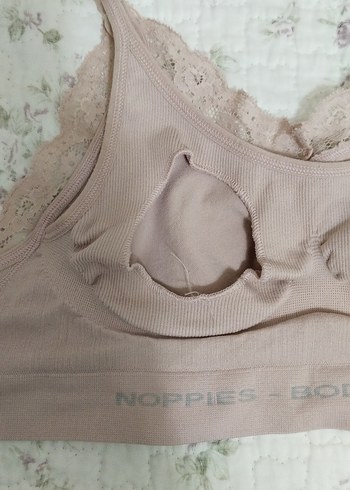 Gül kurusu Dantel Detaylı Bohem Midi Spor büstiyer - Görsel 5