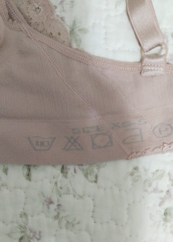 Gül kurusu Dantel Detaylı Bohem Midi Spor büstiyer - Görsel 7