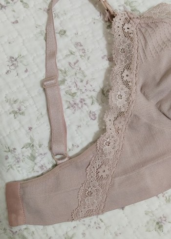 Gül kurusu Dantel Detaylı Bohem Midi Spor büstiyer - Görsel 2