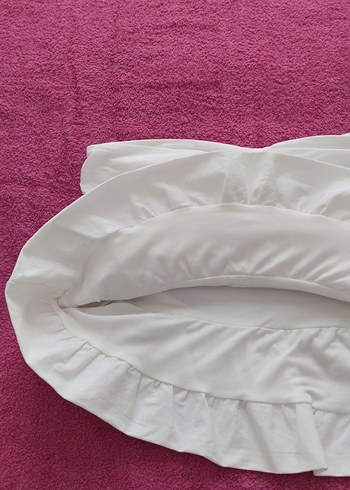 Beyaz Mini straplez crop - Görsel 7