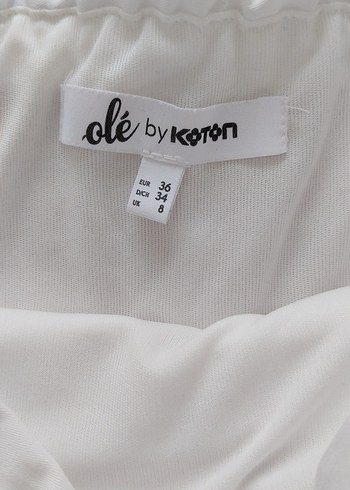 Beyaz Mini straplez crop - Görsel 11