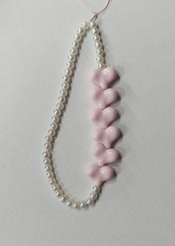 Pembe kalpli İnci telefon aksesuarı. - Görsel 6