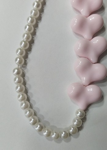 Pembe kalpli İnci telefon aksesuarı. - Görsel 2