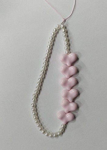 Pembe kalpli İnci telefon aksesuarı. - Görsel 4