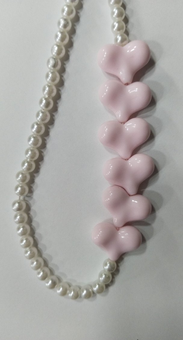 Pembe kalpli İnci telefon aksesuarı. - Görsel 5