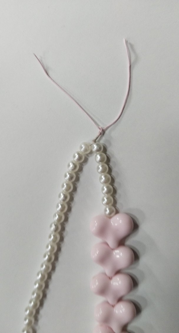 Pembe kalpli İnci telefon aksesuarı. - Görsel 3