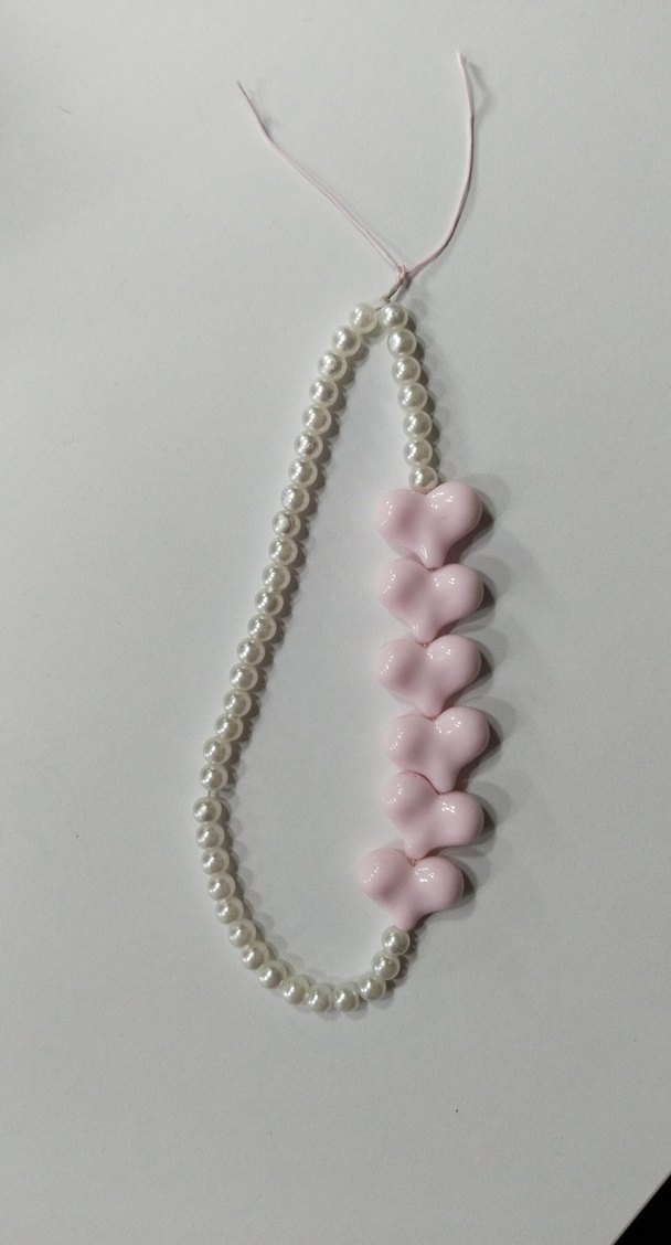 Pembe kalpli İnci telefon aksesuarı. - Görsel 4